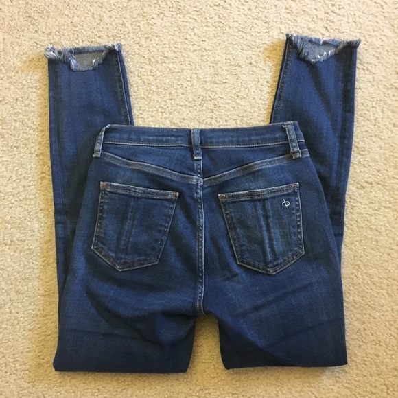 Rag & Bone Lenox High Rise Ankle Skinny fray hem - Picture 5 of 7